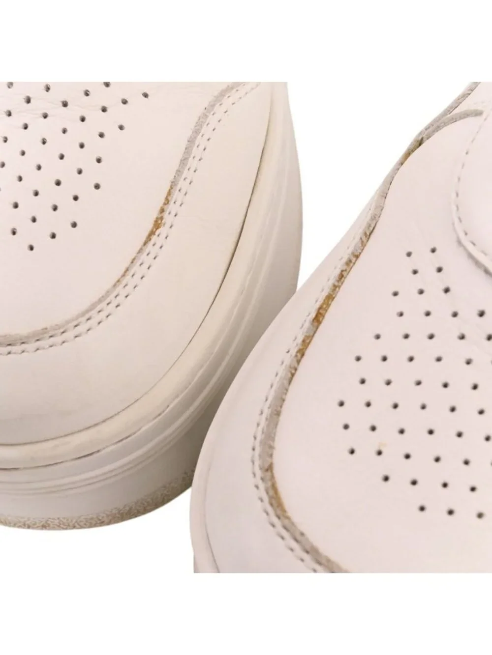 Celine Block Leather Sneakers Platform Thick Sole White Black